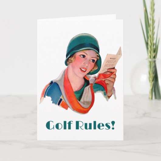 Golf Rules Wenskaart Feestdagen Kaart (Voorkant)