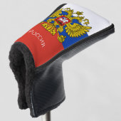 Golf Rusland & Russische vlag/Golf Clubs Hoesjes Golfheadcover (3/4 voorkant)