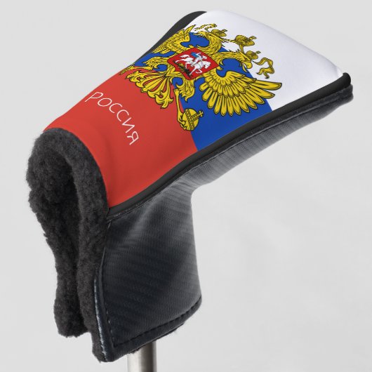 Golf Rusland & Russische vlag/Golf Clubs Hoesjes Golfheadcover (3/4 voorkant)