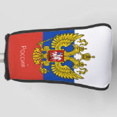 Golf Rusland & Russische vlag/Golf Clubs Hoesjes Golfheadcover (Voorkant)