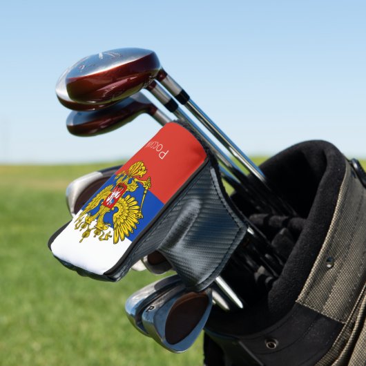 Golf Rusland & Russische vlag/Golf Clubs Hoesjes Golfheadcover (Insitu)