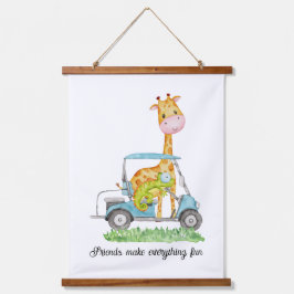 Golf Safari Kwekerij Art Print Hangend Wandkleed