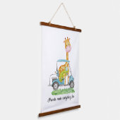 Golf Safari Kwekerij Art Print Hangend Wandkleed (Gebogen)