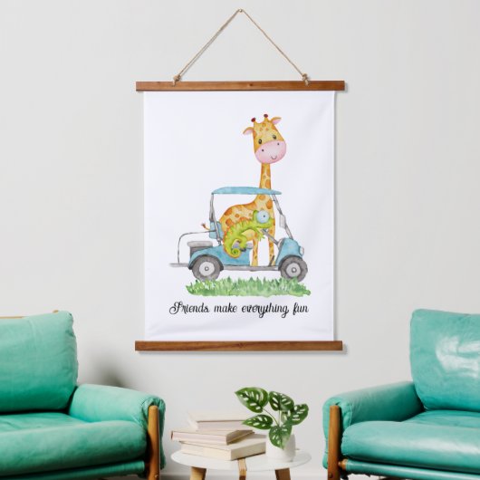Golf Safari Kwekerij Art Print Hangend Wandkleed (Woonkamer)