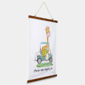 Golf Safari Nursery Kunstprint Hangend Wandkleed (Gebogen)