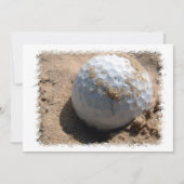 Golf Sand Pit Design Invitation Kaart (Voorkant)