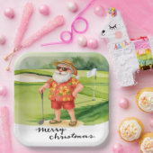Golf Santa Claus golf Kerstthema Papieren Bordje (Feest)
