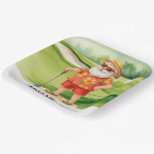 Golf Santa Claus golf Kerstthema Papieren Bordje (Gebogen)