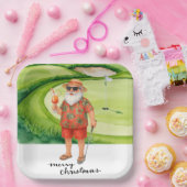 Golf Santa Claus golf Kerstthema Papieren Bordje (Feest)