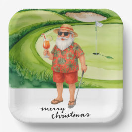 Golf Santa Claus golf Kerstthema Papieren Bordje