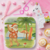 Golf Santa Claus golf Kerstthema Papieren Bordje (Feest)