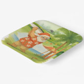 Golf Santa Claus golf Kerstthema Papieren Bordje (Gebogen)