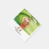 Golf Santa Claus golf Kerstthema Servet (Hoek)