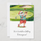 Golf Santa Claus golf Kerstthema Zomer Kaart (Voorkant)