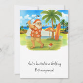 Golf Santa Claus golf Kerstthema Zomer Kaart (Voorkant)