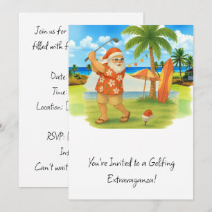 Golf Santa Claus golf Kerstthema Zomer Kaart