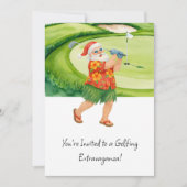 Golf Santa Claus golf Kerstthema Zomer Kaart (Voorkant)