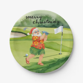 Golf Santa Claus golf Kerstthema Zomer Papieren Bordje