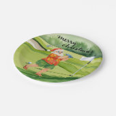 Golf Santa Claus golf Kerstthema Zomer Papieren Bordje (Gekanteld)