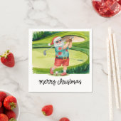 Golf Santa Claus golf Kerstthema Zomer Servet (Insitu)