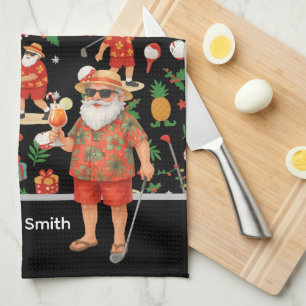 Golf Santa Claus golf Zomer Hawaiiaans thema Theedoek