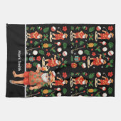 Golf Santa Claus golf Zomer Hawaiiaans thema Theedoek (Horizontaal)