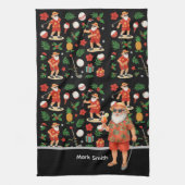 Golf Santa Claus golf Zomer Hawaiiaans thema Theedoek (Verticaal)