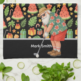 Golf Santa Claus golf Zomer Hawaiiaans thema Theedoek