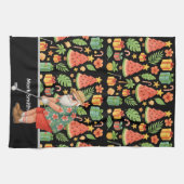 Golf Santa Claus golf Zomer Hawaiiaans thema Theedoek (Horizontaal)