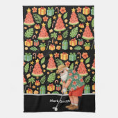 Golf Santa Claus golf Zomer Hawaiiaans thema Theedoek (Verticaal)