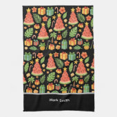 Golf Santa Claus golf Zomer Hawaiiaans thema Theedoek (Verticaal)