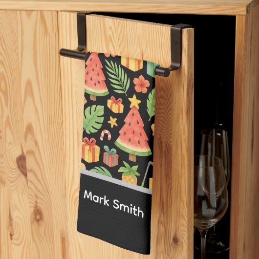 Golf Santa Claus golf Zomer Hawaiiaans thema Theedoek (Derde Gevouwen)