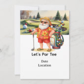 Golf Santa Claus golf Zomer Kerstmis Kaart (Voorkant)