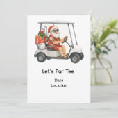 Golf Santa Claus golf Zomer Kerstmis Kaart (Staand voorkant)