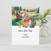 Golf Santa Claus golf Zomer Kerstmis Kaart (Staand voorkant)