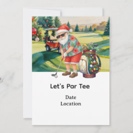 Golf Santa Claus golf Zomer Kerstmis Kaart