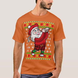 Golf Santa Claus Golfer Golfing Ugly Kerstmis Swe T-shirt