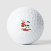 Golf Santa Claus golfer kerst Golfballen (Voorkant)