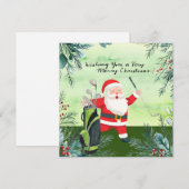 Golf Santa Claus Golfer Kerst Golfen Feestdagenkaart (Voorkant / Achterkant)