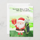 Golf Santa Claus Golfer Kerst Golfen Feestdagenkaart (Voorkant / Achterkant)