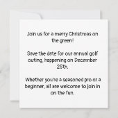Golf Santa Claus golfer Merry Kerstmis op Green Kaart (Achterkant)