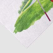 Golf Santa Claus golfer Merry Kerstmis op Green Tissuepapier (Detail)