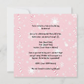 Golf Santa Claus golfer op een roze achtergrond Save The Date (Achterkant)