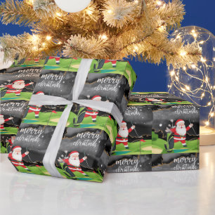Golf Santa Claus is golfkerst voor golfers Cadeaupapier