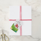 Golf Santa Claus prettige feestdagen Cadeaulabel (Met Touw)