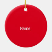 Golf Santa Claus prettige feestdagen Keramisch Ornament (Achterkant)