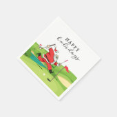 Golf Santa Claus prettige feestdagen Servet (Hoek)