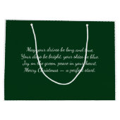 Golf Santa Claus Riding Red Cart Christmas Holiday Groot Cadeauzakje (Achterkant)