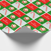 Golf Santa Golfer Vakantie Gift Cadeaupapier (Hoek)