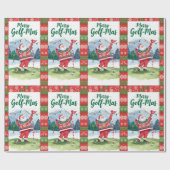 Golf Santa in Ugly Sweater Golfing Merry Golfmas Cadeaupapier (Vlak)